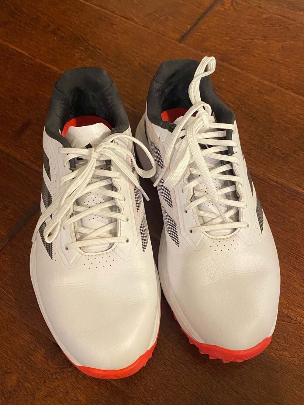 adidas Adizero ZG Spikeless Golf Shoes White Red Black Men's 6 Women’s 7.5